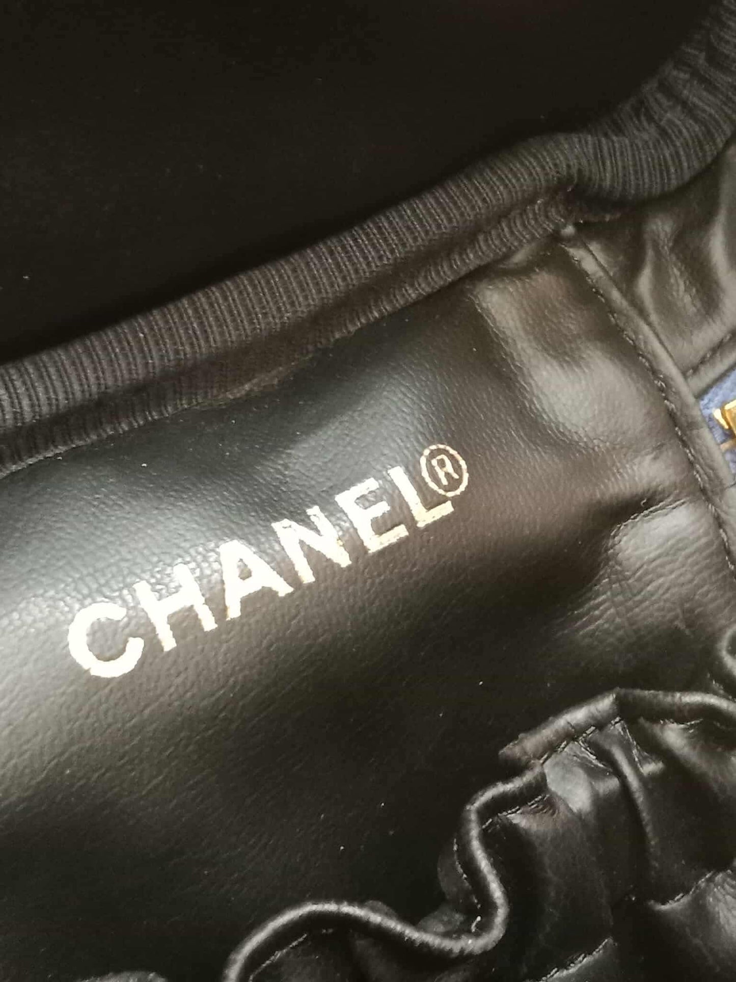 Chanel Denim Vanity Gold-Tone Hardware and the Signature Interlocking CC Logo Series 4