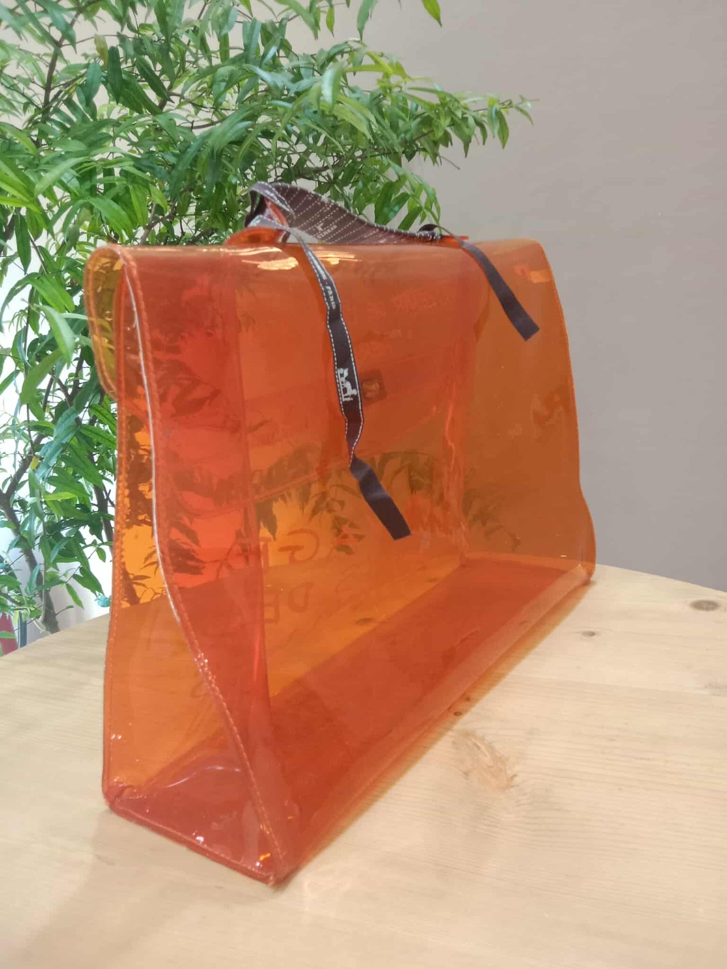 Hermes Souvenir de I'Exposition 1998 Kelly Bag Orange