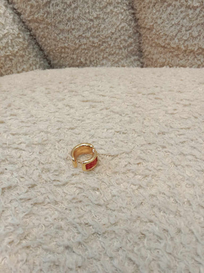 Hermes Olympe Ear Cuff Red Lizard Leather