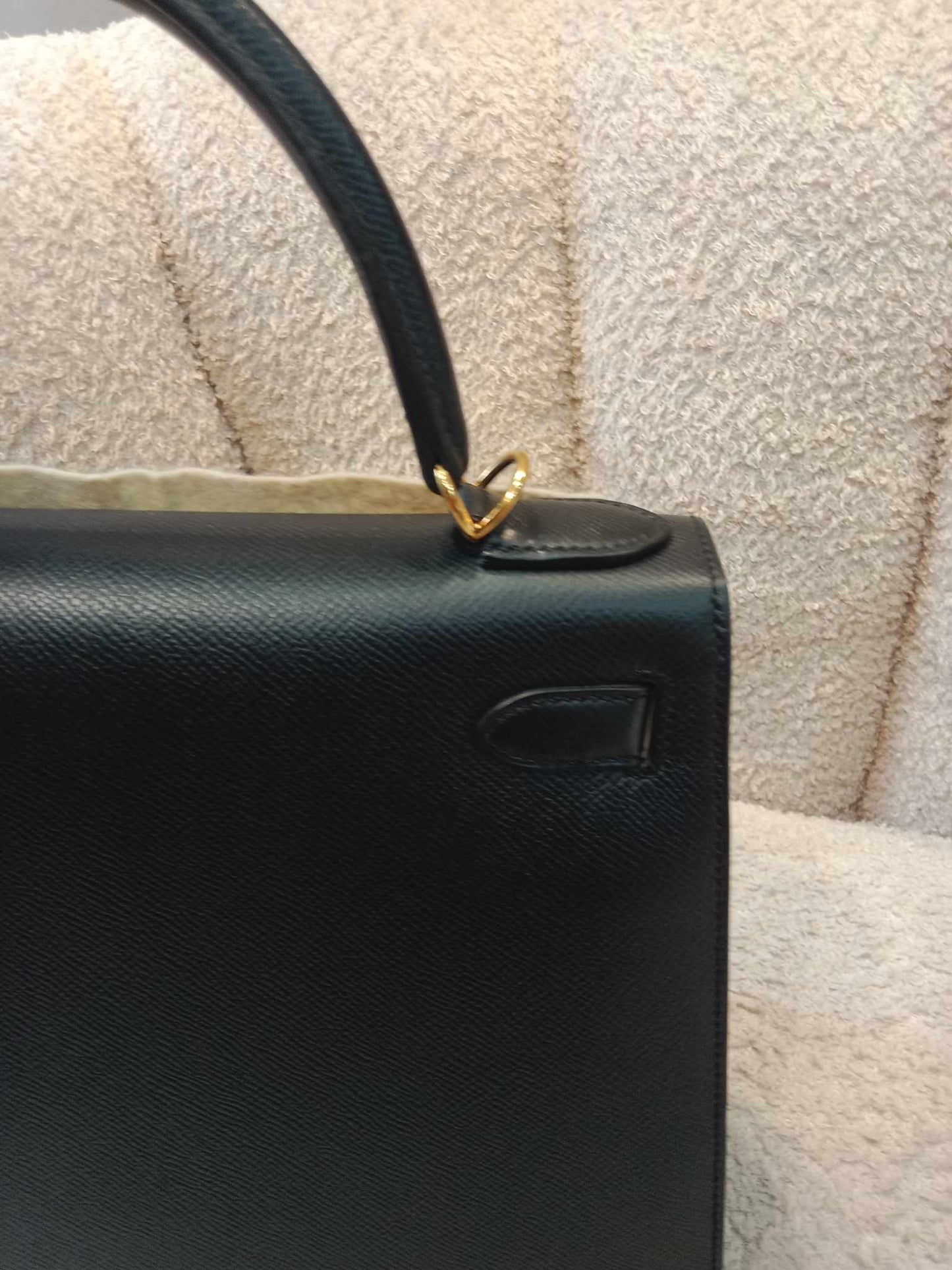 Hermes Kelly 28 Noir Epsom Stamp T 2015