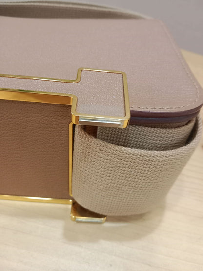 Hermes Geta Chevre Mysore/Swift Etoupe GHW Stamp U 2022