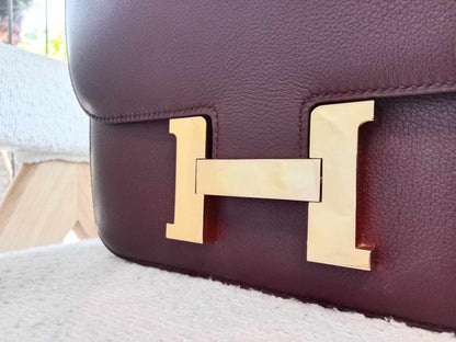 Hermes Constance 24 Evercolor Bordeaux Stamp C 2018