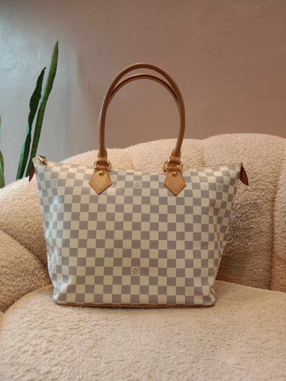 Louis Vuitton Damier Azur Saleya MM Handbag