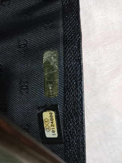 Chanel Black Leather Bifold Long Wallet Series 10