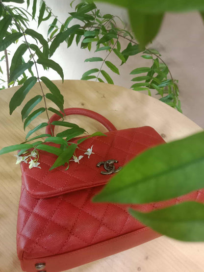 Chanel Cocohandle Caviar Red Small Series 23