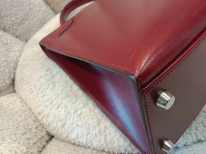 Hermes Kelly 32 Rouge Boxcalf Stamp E Square 2001