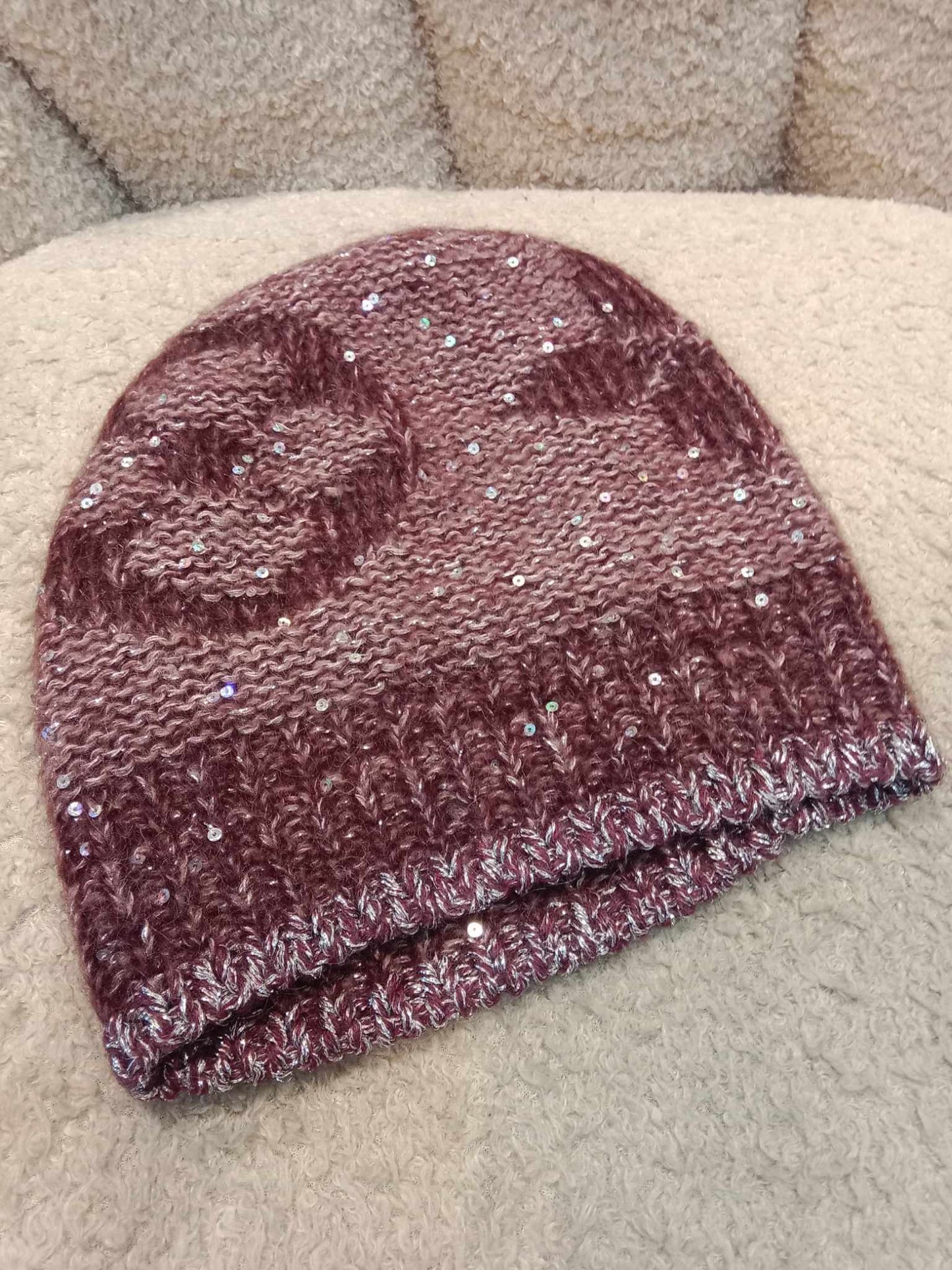 Louis Vuitton Bonnet & Scarf Maroon