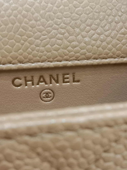 Chanel Golden Class Phone Holder Caviar Crossbody Bag Beige Series 25