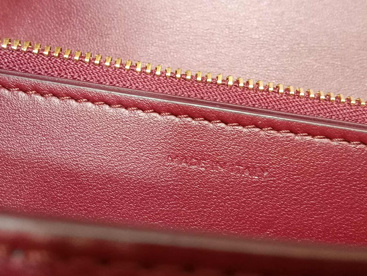 Celine Medium Classic Box Bag In Burgundy Calfskin Leather