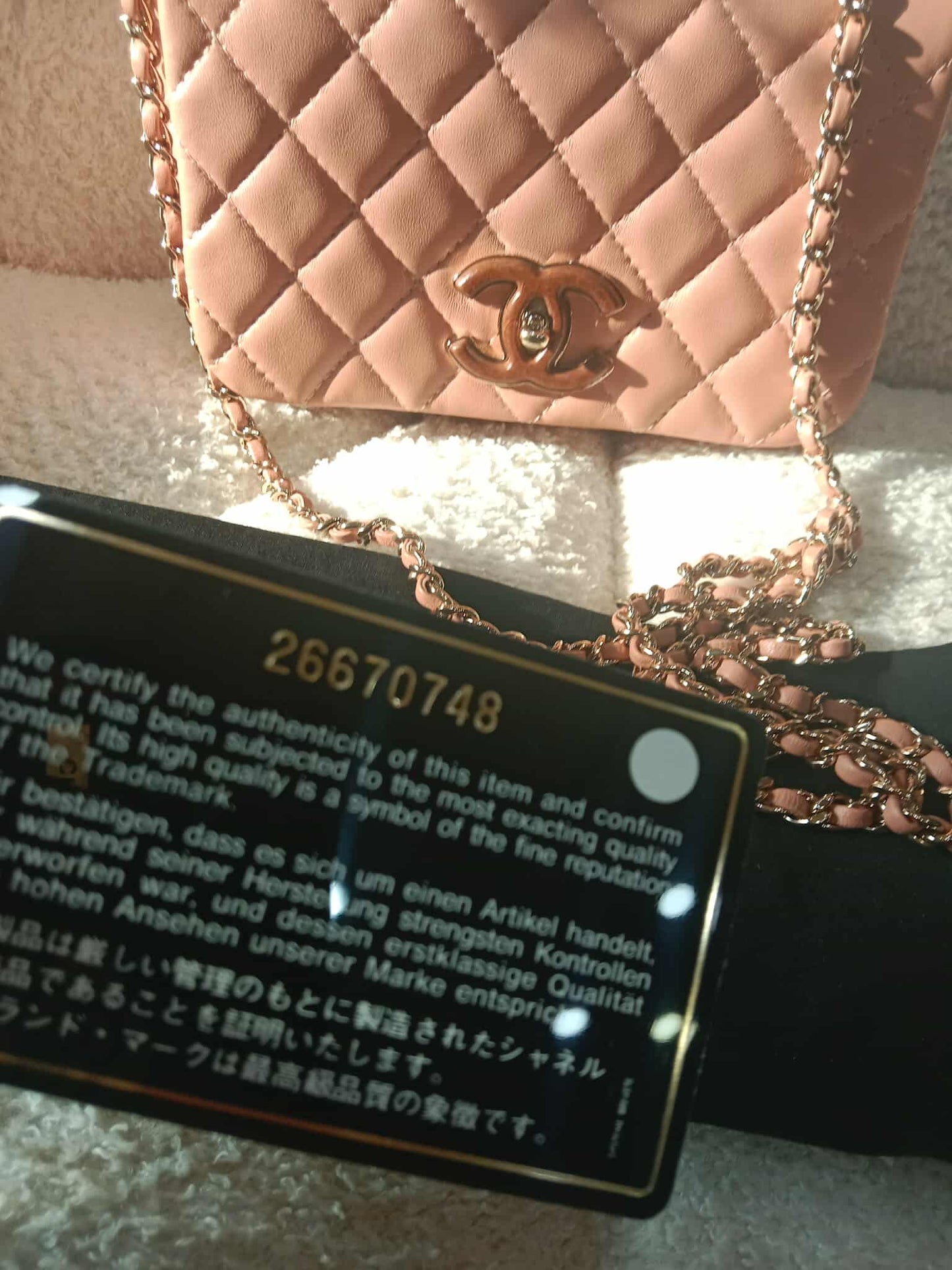 Chanel Mini Seasonal Wood Top Handle Flap Bag Peach Series 26