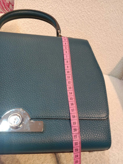 Moynat Rejane Blue Leather Bag