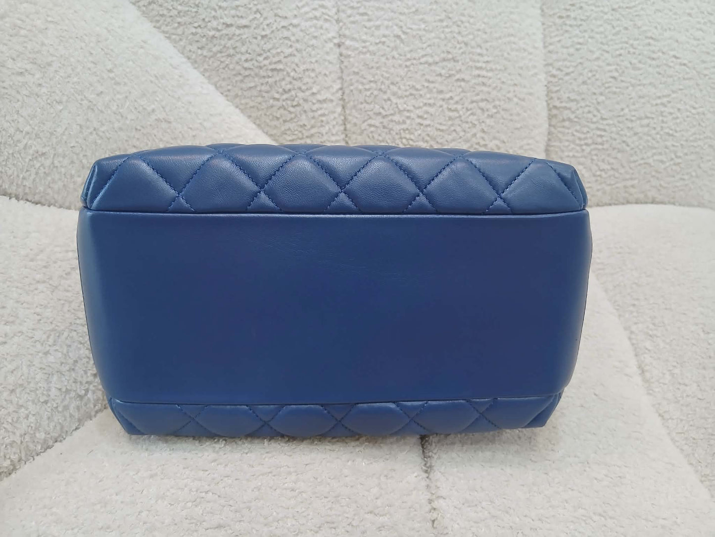 Chanel Quilted Trendy CC Bowler Bag Lambskin Blue Series 23