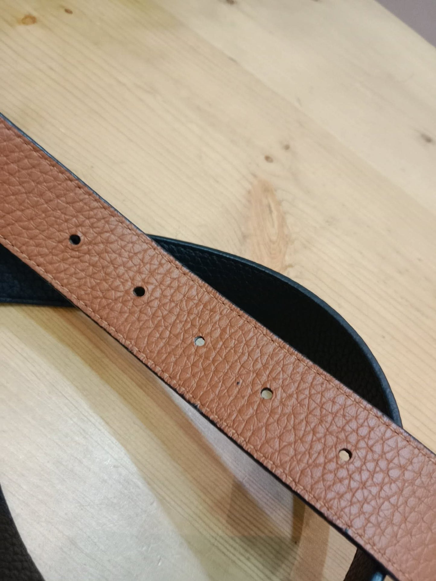 Louis Vuitton Taurillion Calfskin 30mm Reversible Belt Brown/Black