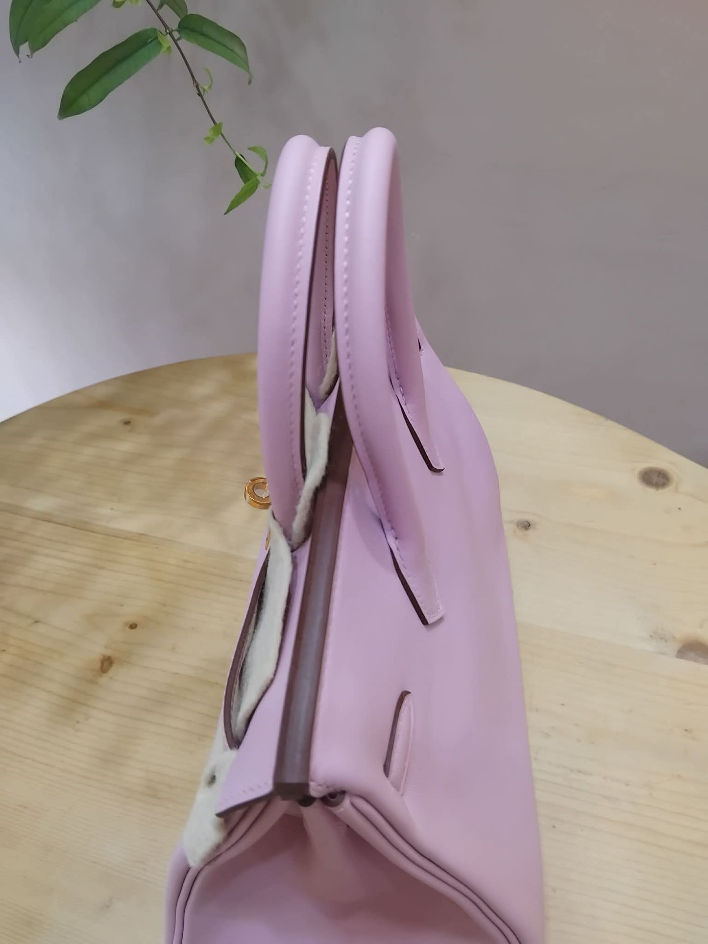 Hermes Birkin 25 Mauve Sylvestre Swift Rose Gold Hardware Stamp W 2024