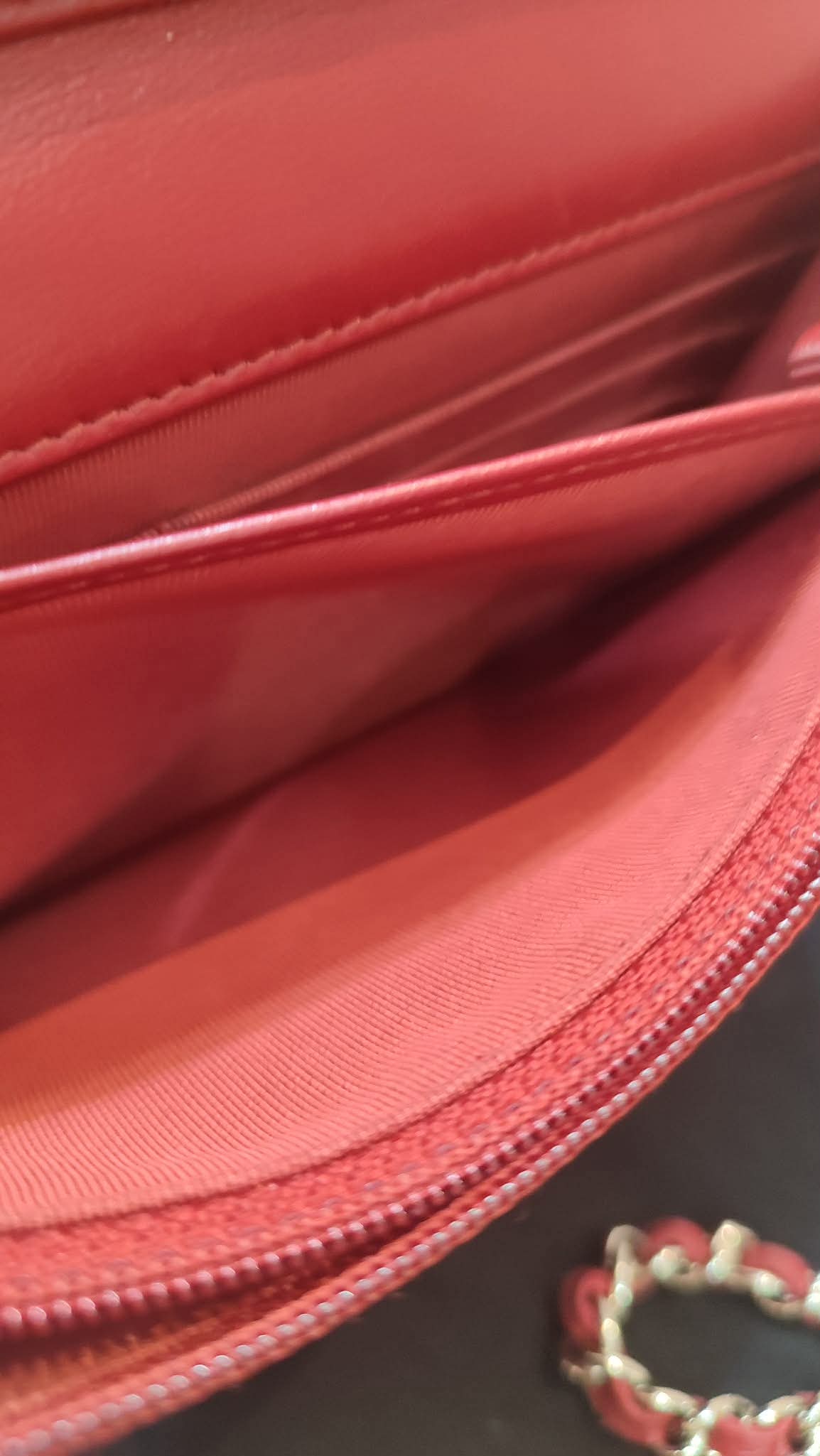 Chanel Wallet on Chain Red Lambskin Series 16