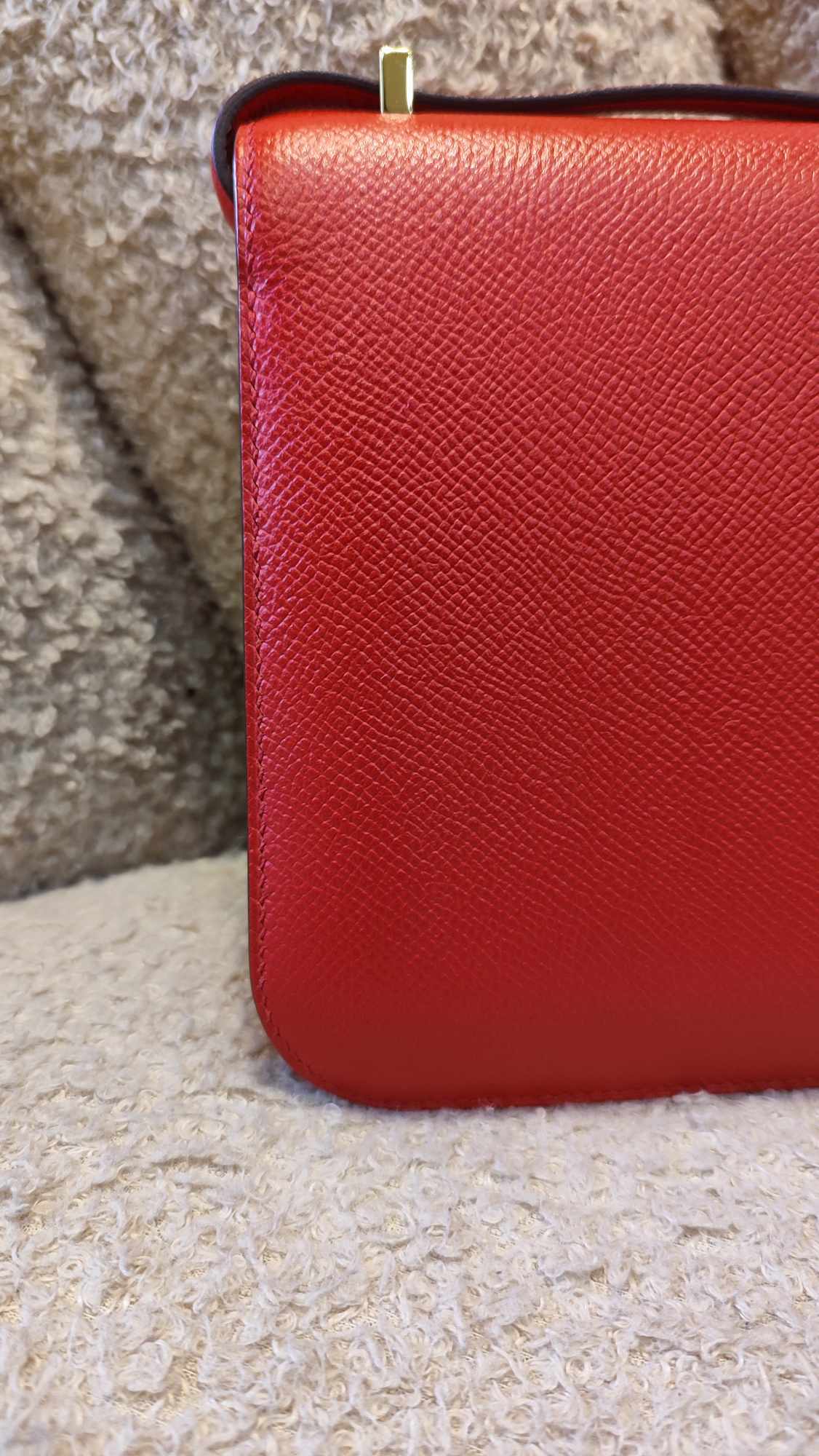 Hermes Constance 18 Epsom Rouge Stamp D 2019