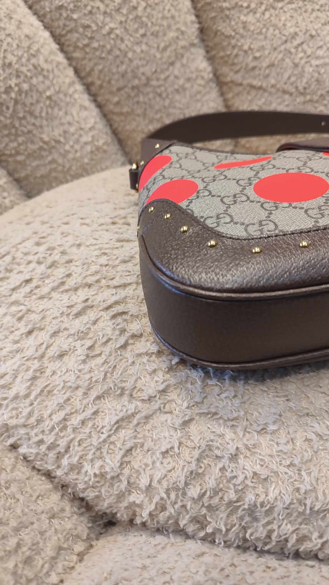 Gucci Jackie 1961 GG Supreme Studded Brown