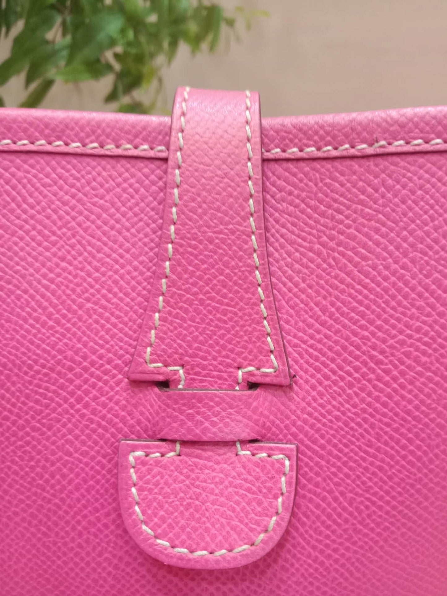 Hermes Evelyne Pink Epsom PM Stamp O Square 2011