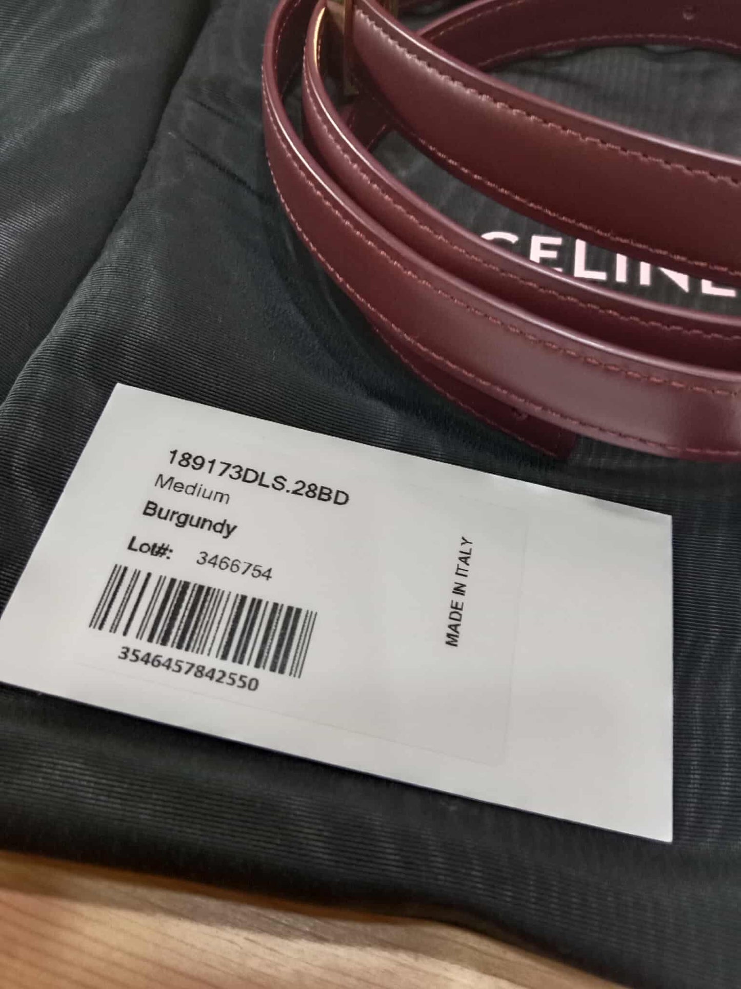 Celine Medium Classic Box Bag In Burgundy Calfskin Leather