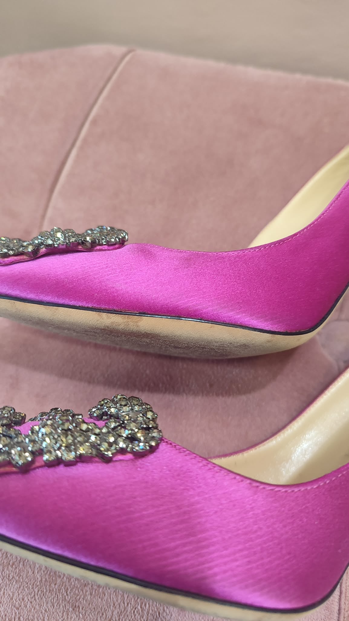 Manolo Blahnik Satin Heels Size 38