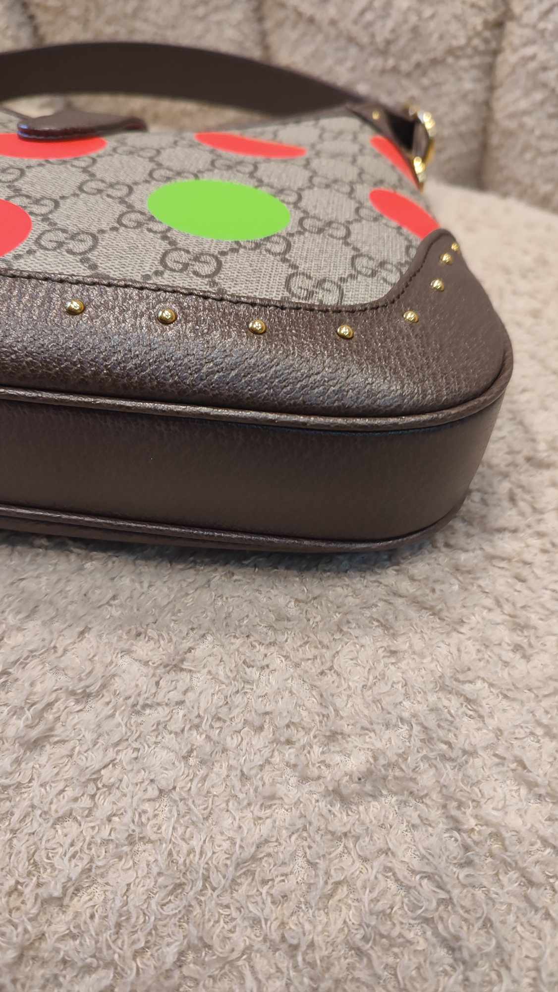 Gucci Jackie 1961 GG Supreme Studded Brown