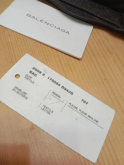 Balenciaga Giant City Bag Distressed Lambski Black