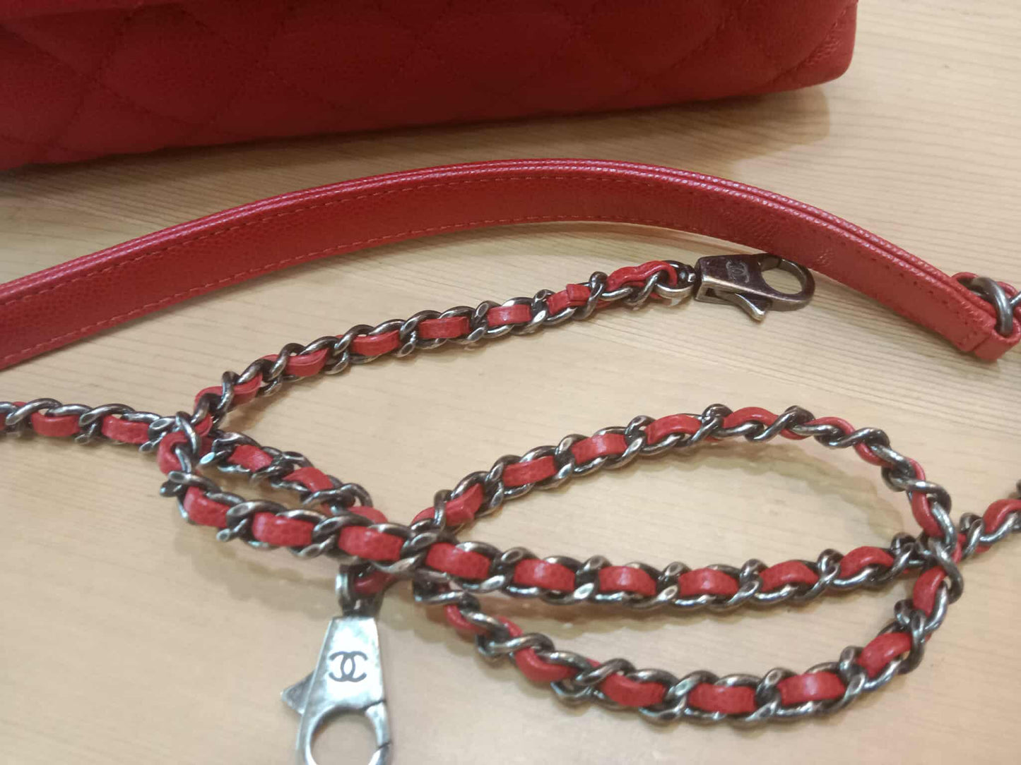 Chanel Cocohandle Caviar Red Small Series 23