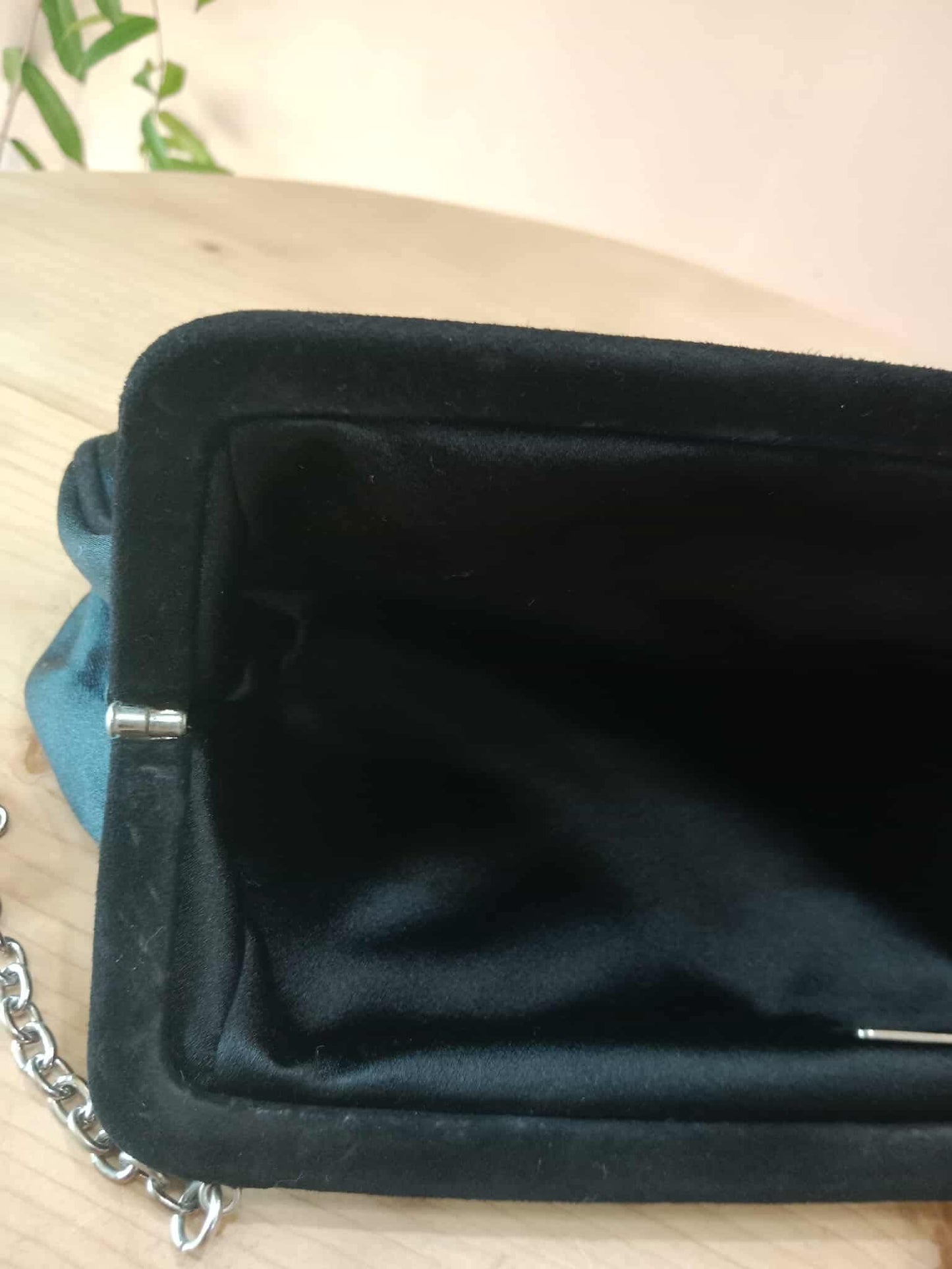 Prada Black Satin Raso Chic Kisslock Eastwest Bag