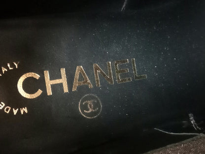 Chanel Calfskin Patent Cap Toe Short Boots Pre-Fall 2019 Collection Size 37.5