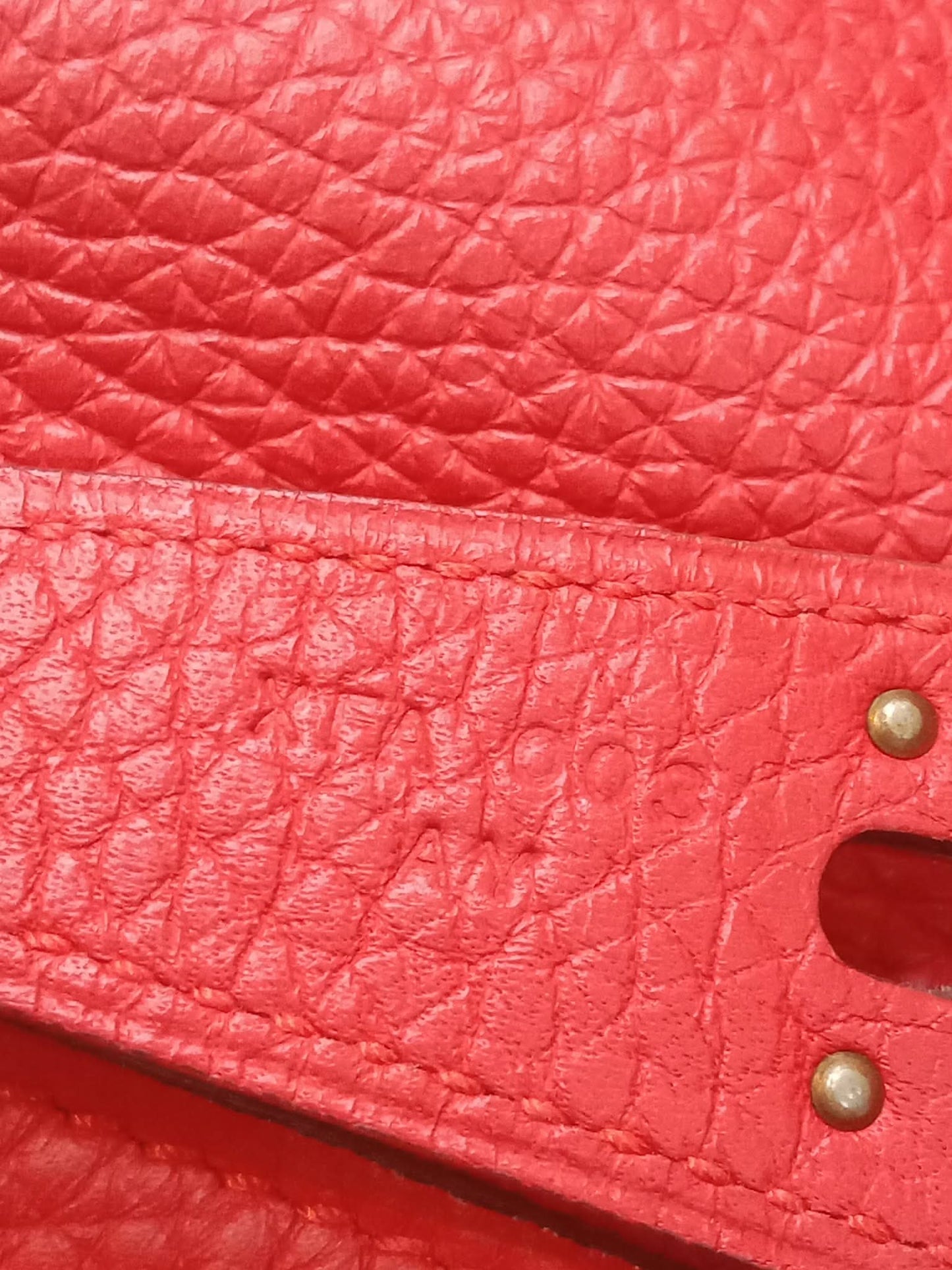 Hermes Lindy 26 Clemence Coral Red Stamp X 2016