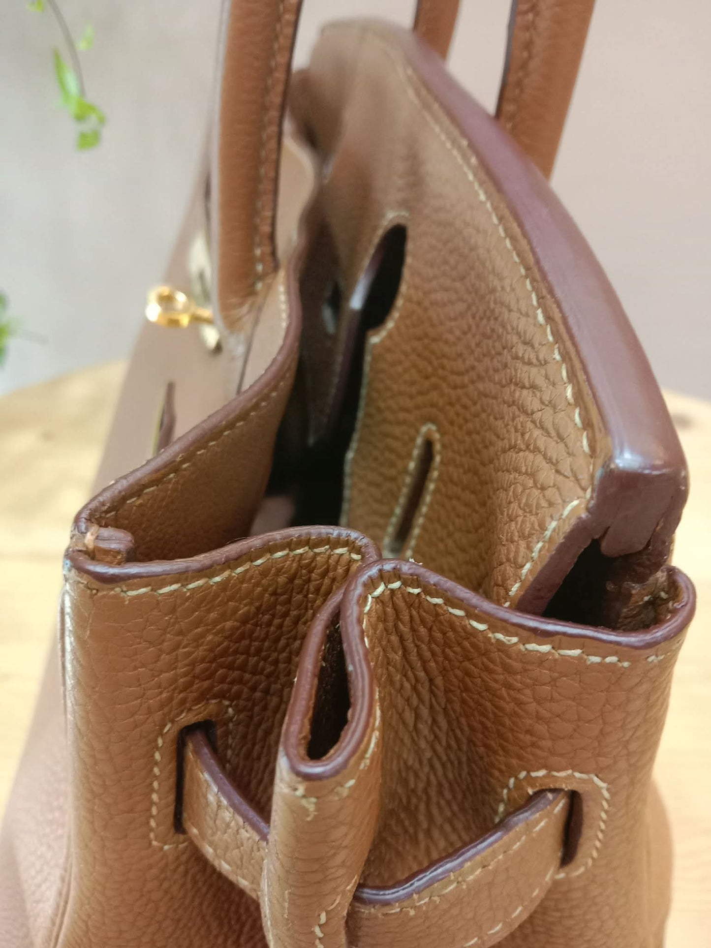 Hermes Birkin 30 Gold on Gold Clemence Stamp E Square 2001