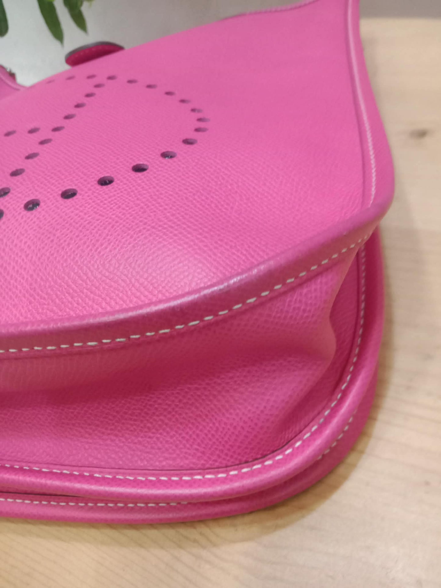 Hermes Evelyne Pink Epsom PM Stamp O Square 2011