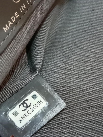 Chanel Quilted Caviar Crystal CC Zipped Coin Purse Dark Grey Diamond Quilted Multicolored Crystal Embellished CC Logo Microchipped
