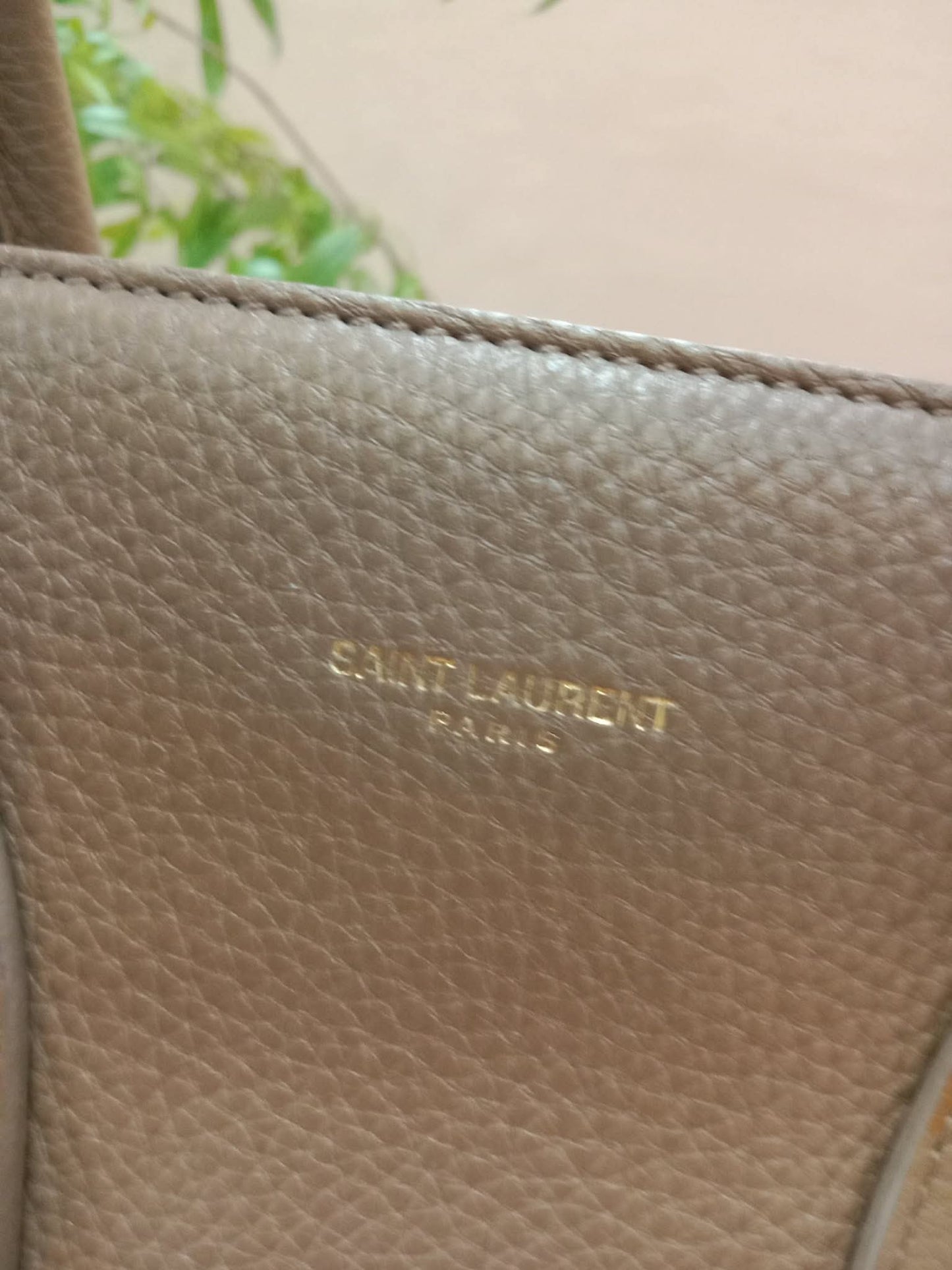 Saint Laurent Sac De Jour Taupe Grained Leather