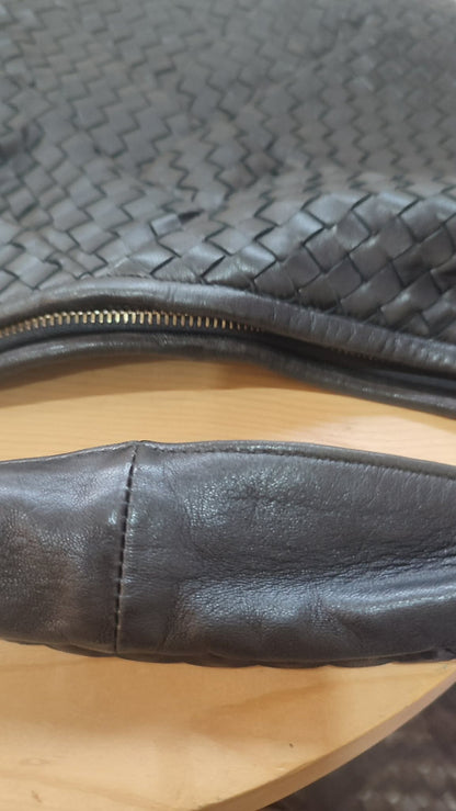 Bottega Veneta Intrecciato Hobo Maxi Bag Black