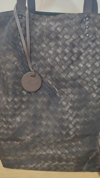 Bottega Veneta Nylon Tote Bag Brown
