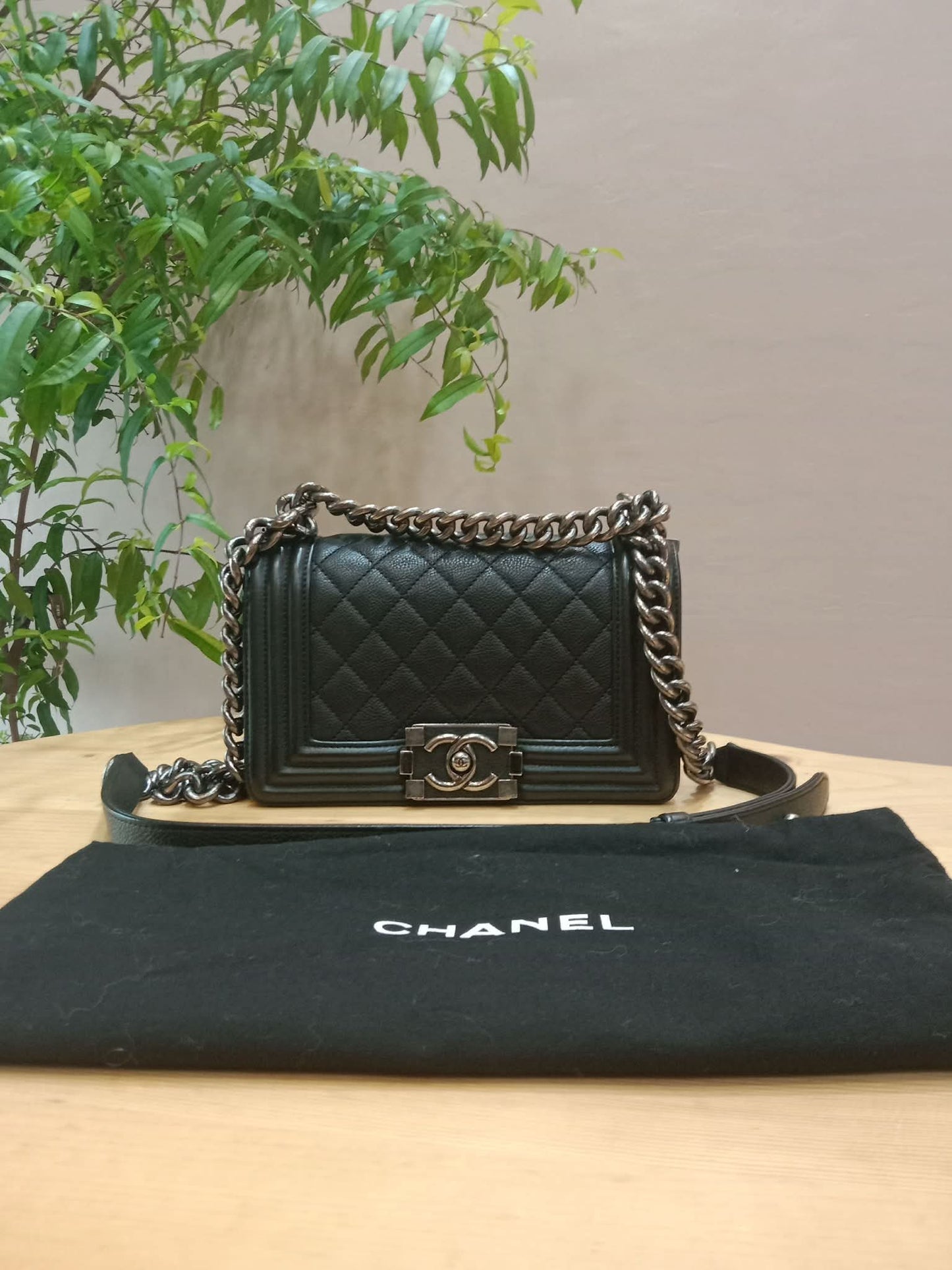 Chanel Le Boy Bag Black Caviar Small Series 23