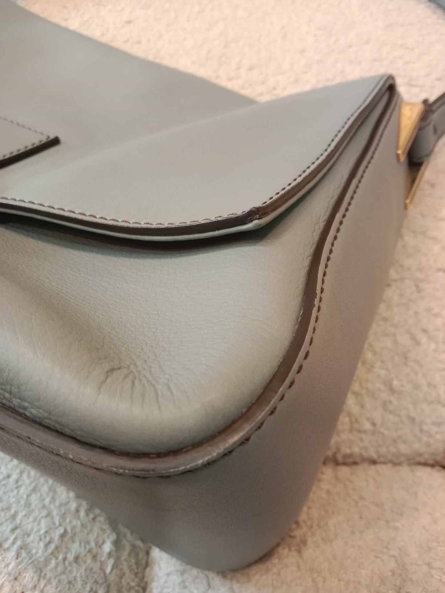 Fendi Mama Baguette Gray Shoulder Bag