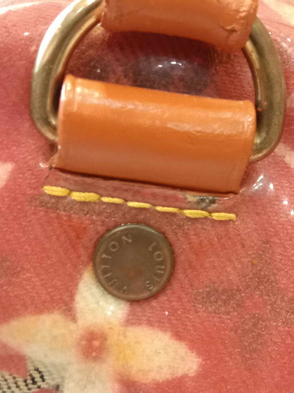 Louis Vuitton Richard Prince Limited Edition Le Rosel Orange Denim Pulp Weekender Bag