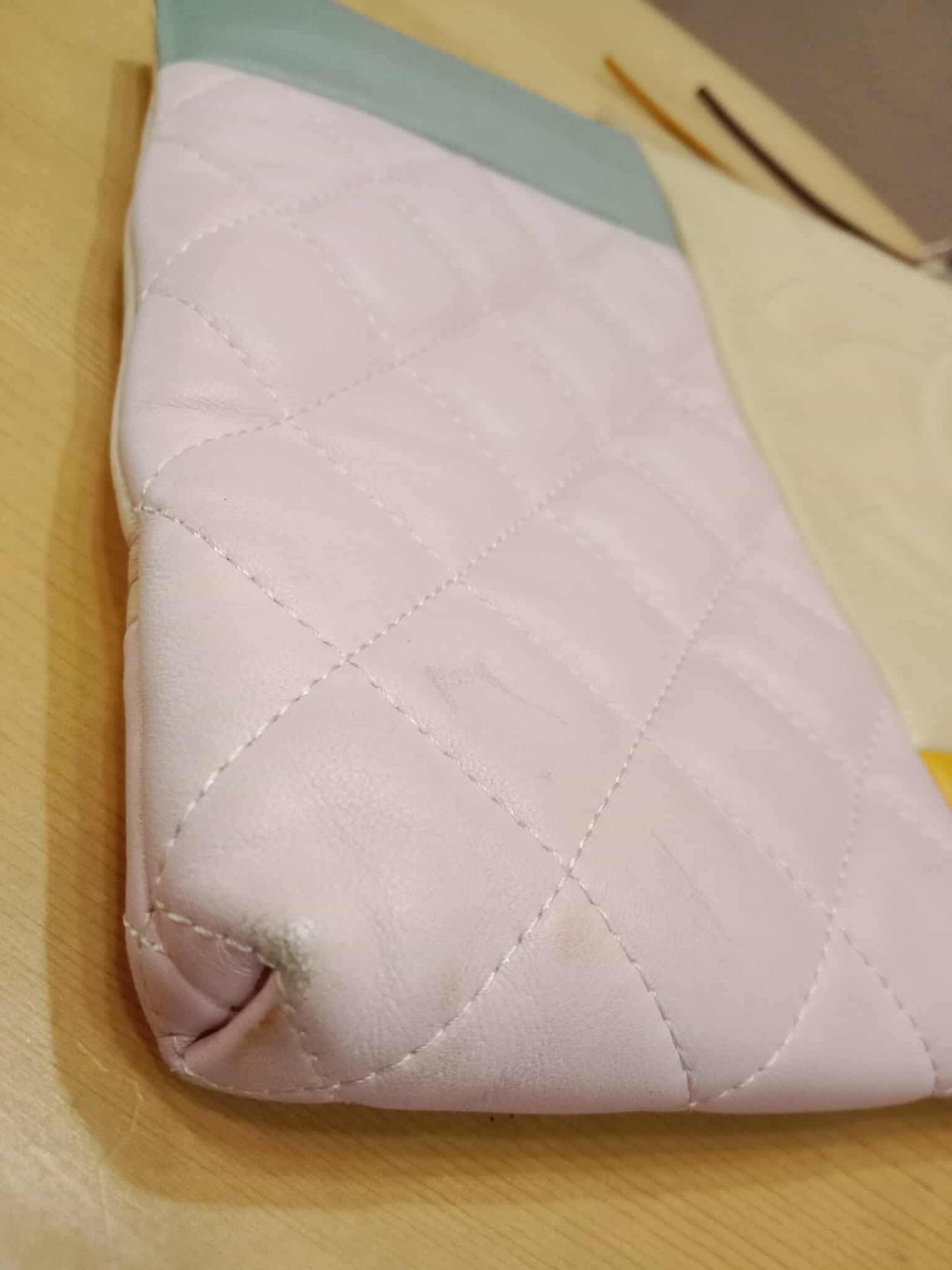 Chanel Colorblock Patchwork O-Case Clutch Lambskin Series 22