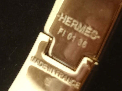 Hermes Clic H Bangle Bracelet Enamel Etoupe PM