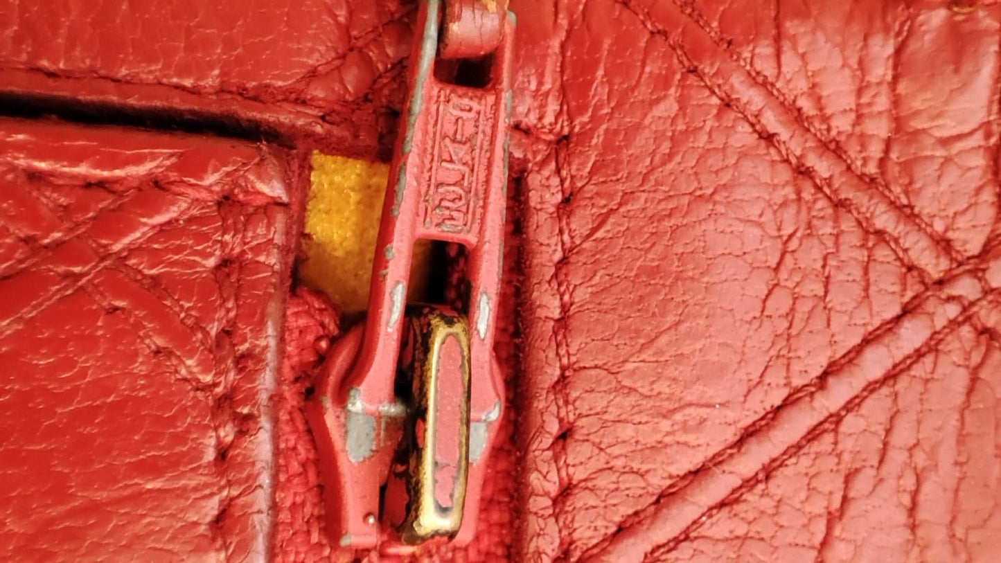 Chanel Vintage Envelope Wallet Red Lambskin Series 3
