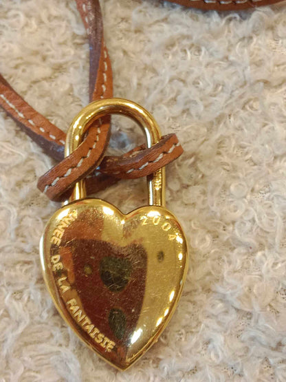 Hermes Gold Cadena Heart Necklace