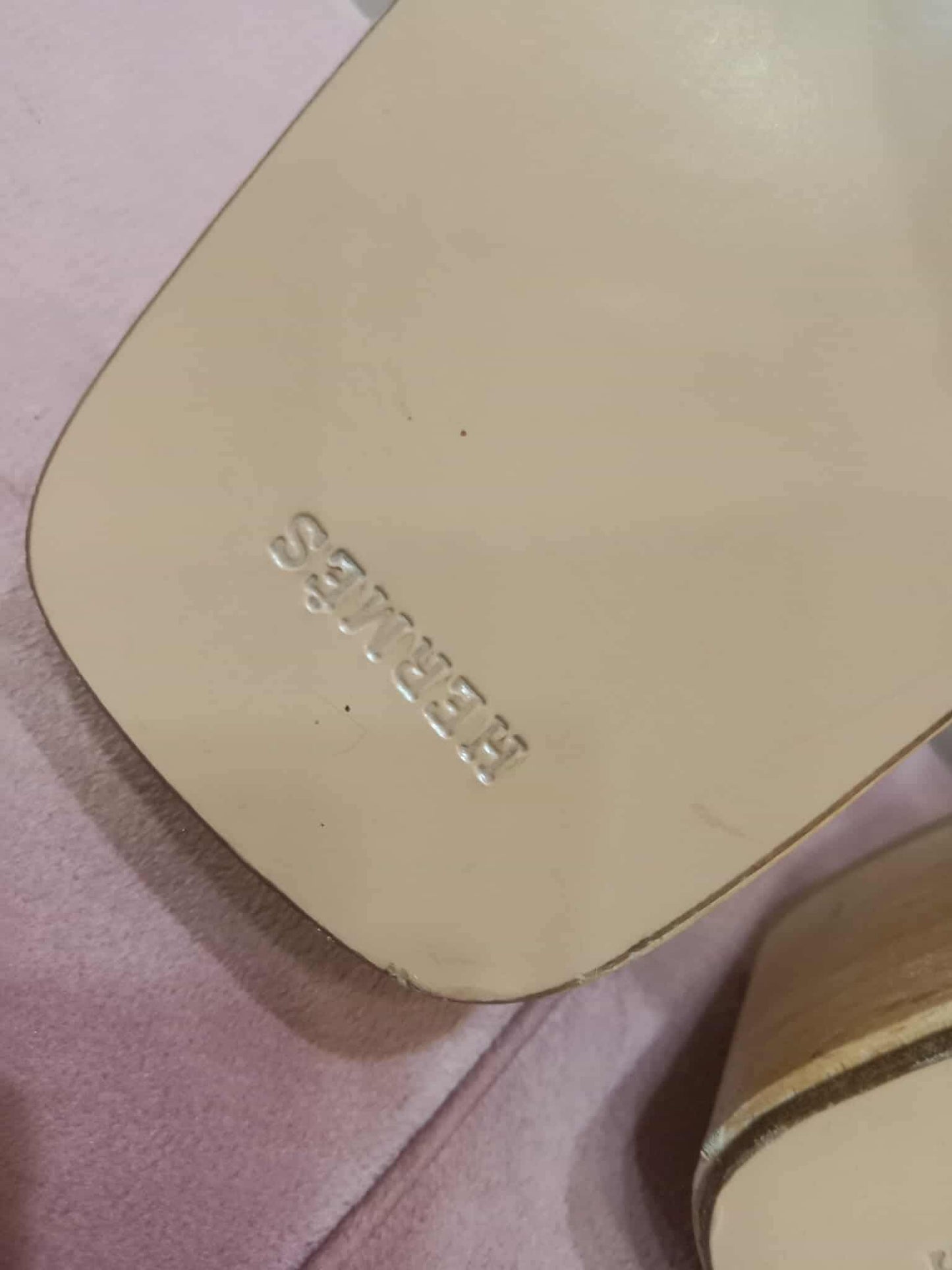 Hermes Kevlar Slides Sandal Beige Size 39