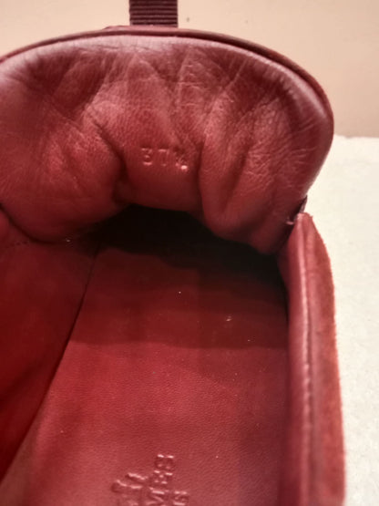 Hermes Miles Sneakers Bordeaux Suede Size 37.5