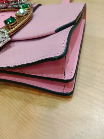 Miu Miu Lady Shoulder Bag Crafted Calfskin Pink