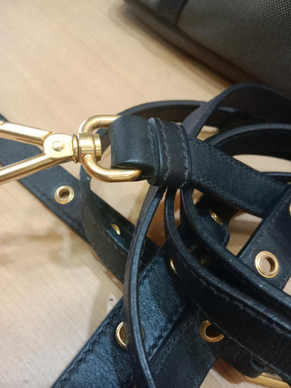 Prada Logo Jacquard Tote Corda Bruciato