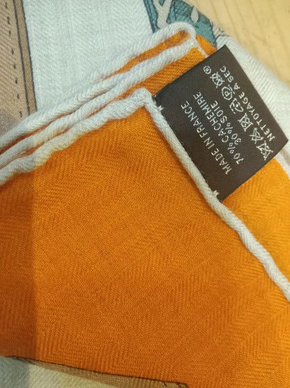 Hermes Chevaux Dechaines Shawl 140 cm