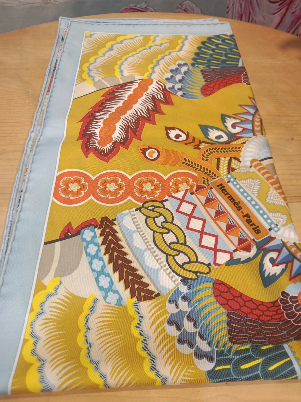 Hermes "Duo Cosmique" Carre 90 Silk Scarf