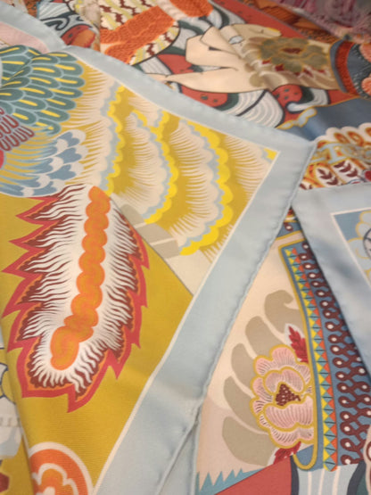 Hermes "Duo Cosmique" Carre 90 Silk Scarf